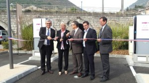 Inauguration bornes électriques Le Pouzin CNR       